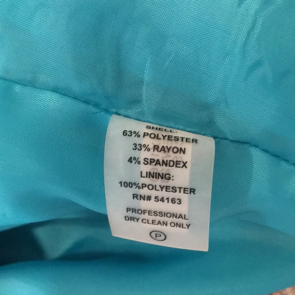 Calvin Klein sheath dress with faux wrap detail. Fully lined.  Size 8. Worn once - Picture 9 of 9